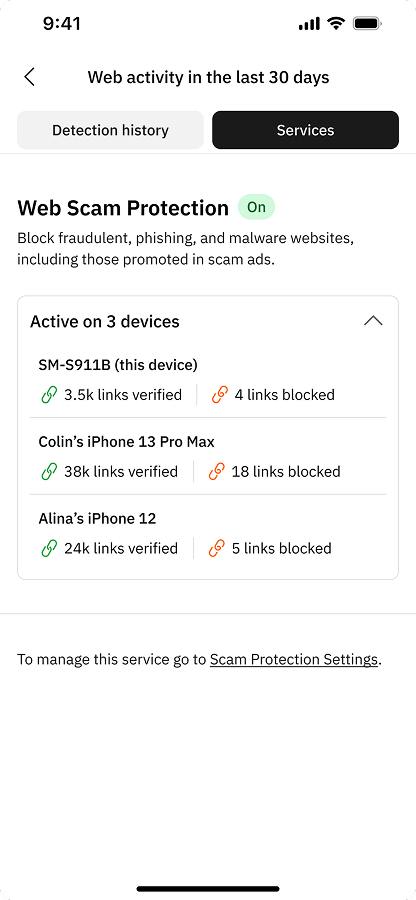 Web activity — services, light