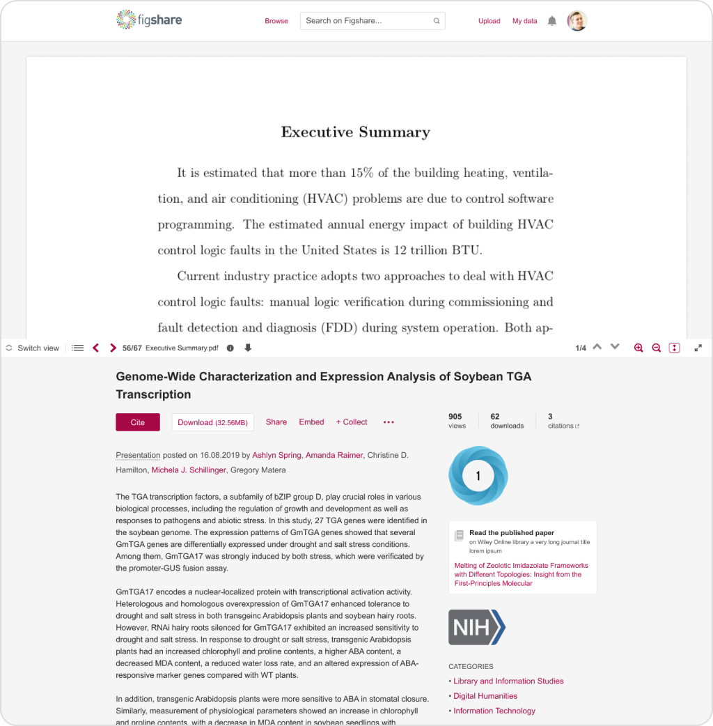 Figshare screen