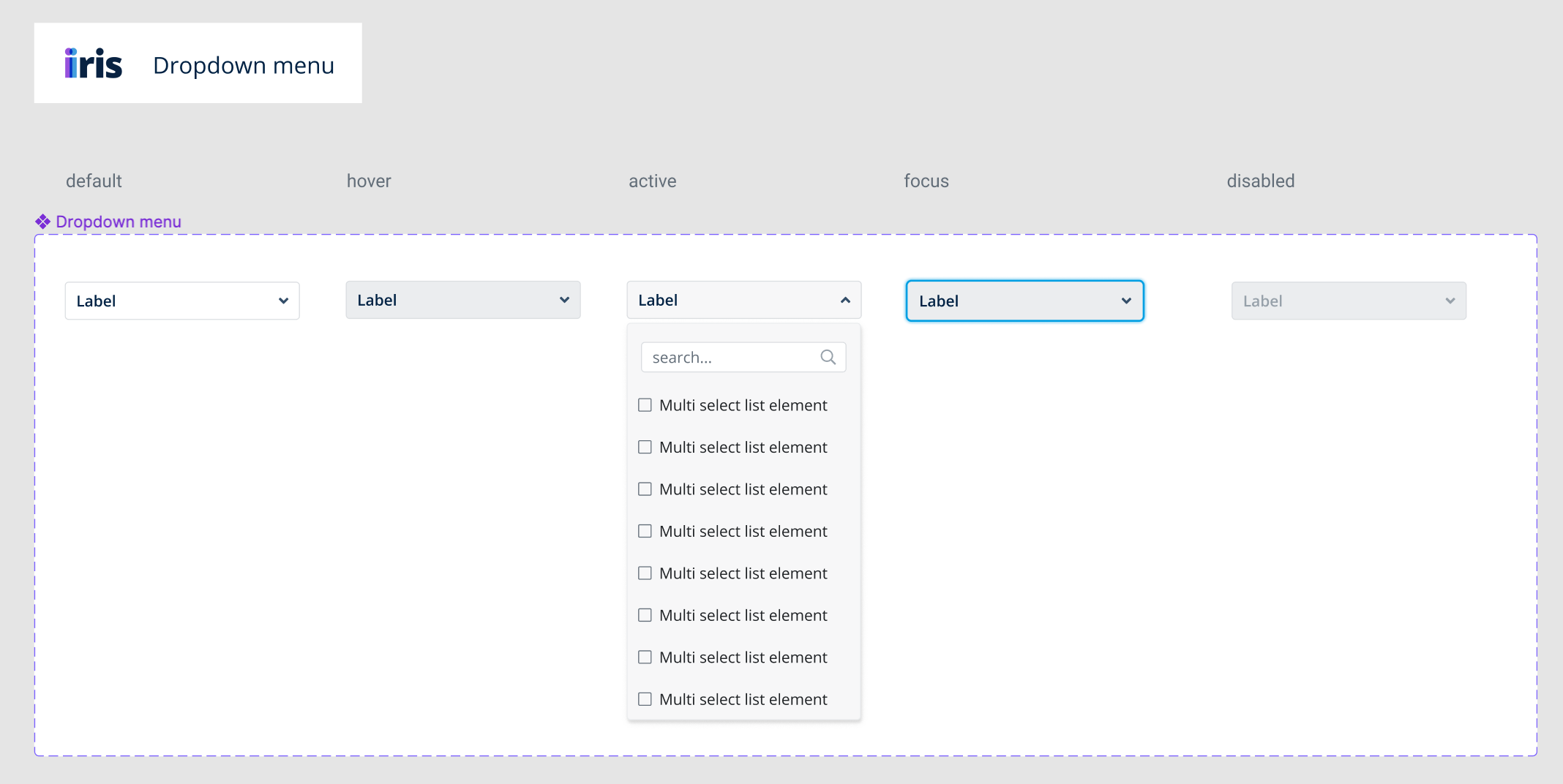 Dropdown menu