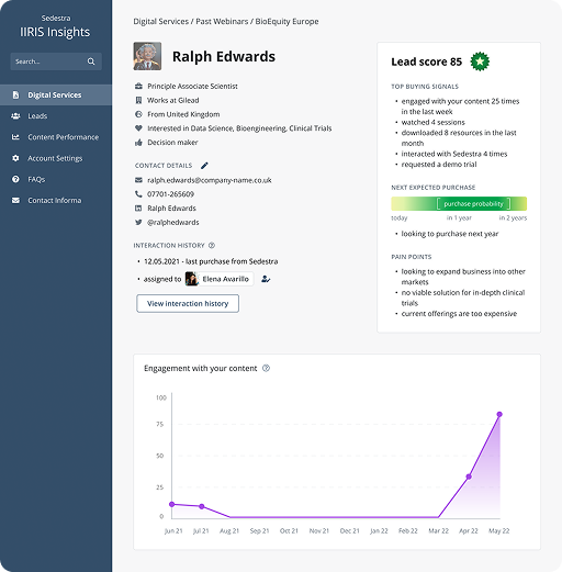 Informa platform screen